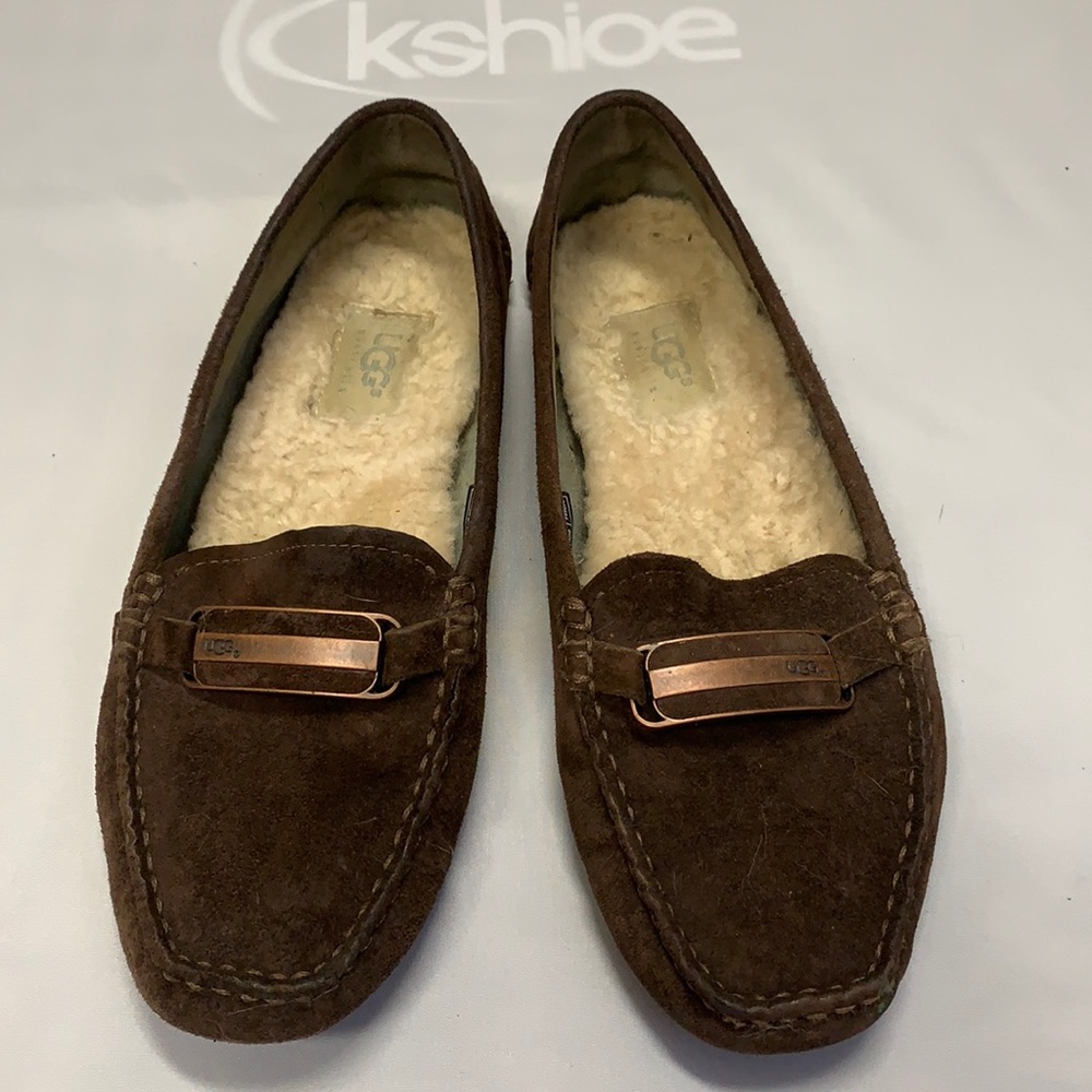 UGG moccasins. Brown suede.